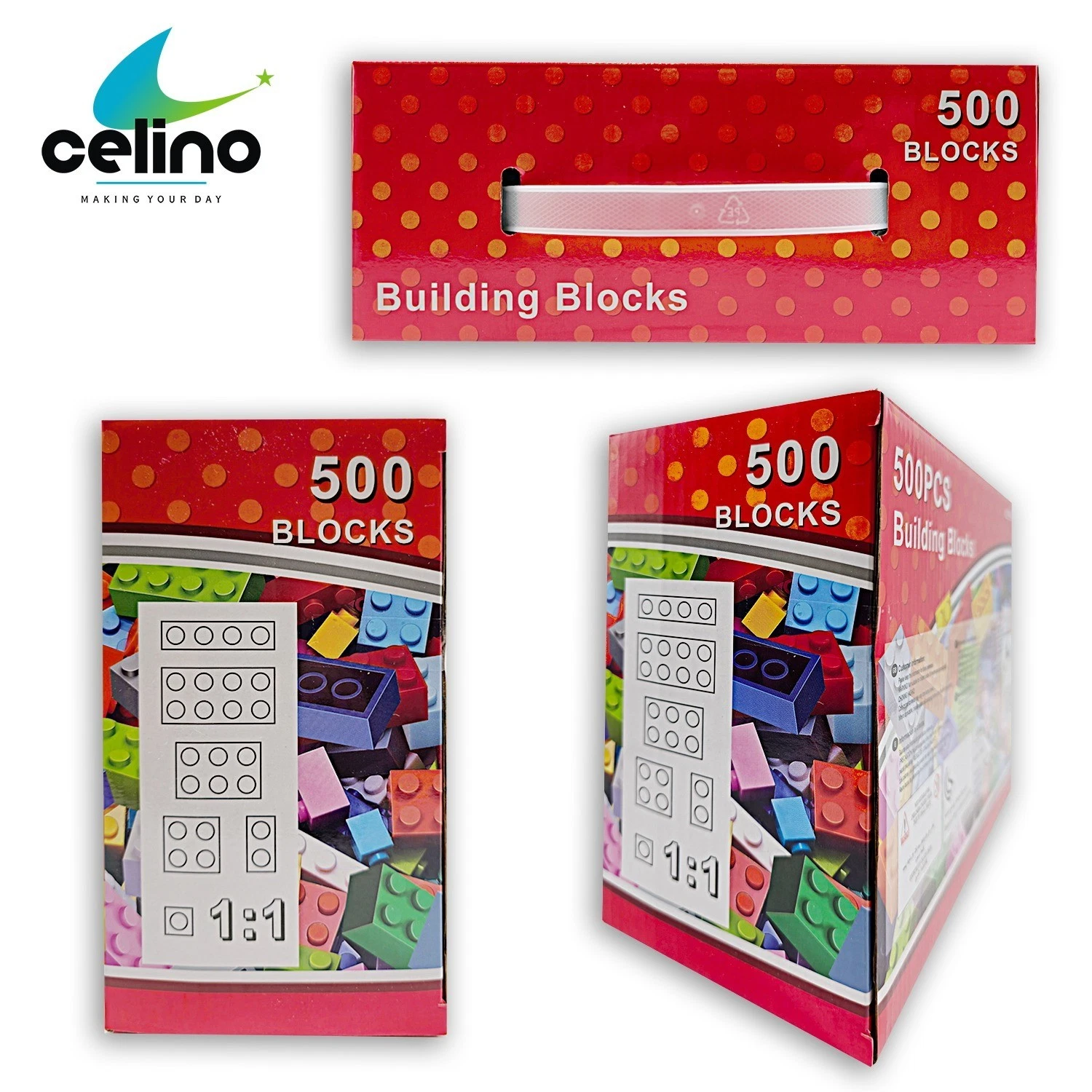 500 PCS BUILDING BLOCKS BRICKS TOY CHILDREN KIDS DIY CREATIVE EDUCATIONAL