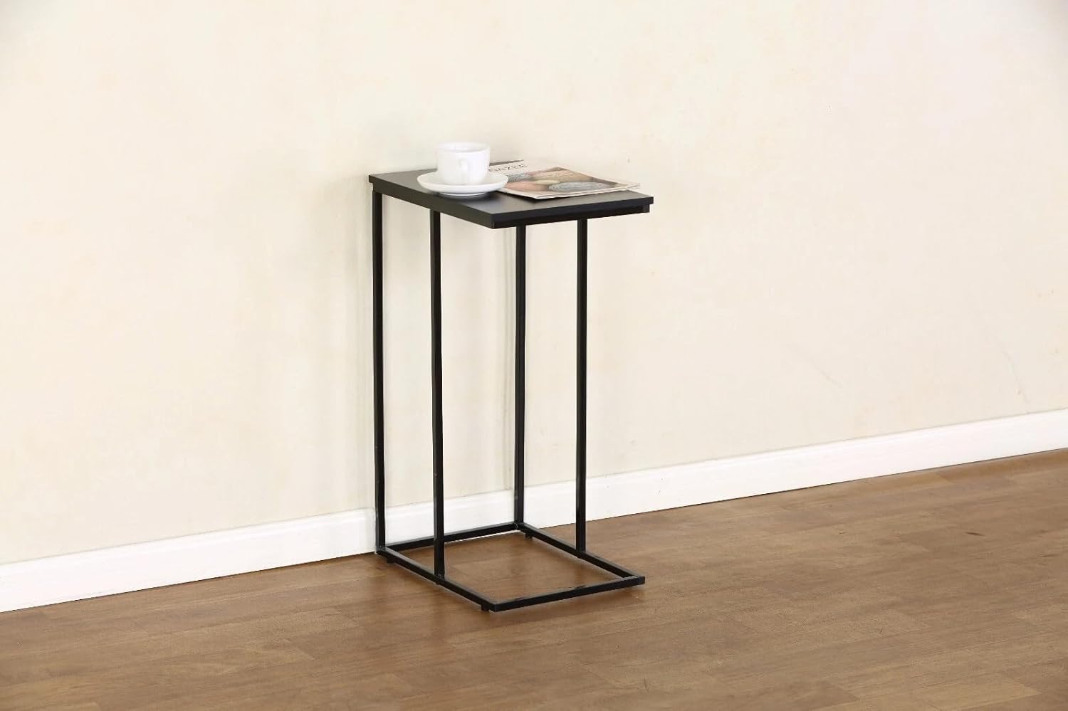 Side Table Sofa Bedside End Living Room Bedroom Coffee Snack Laptop C Shaped 40×30×66 cm