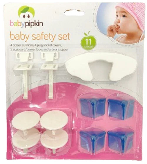 11pcs Baby Child Safety Set Corner Cushions Plug Sockets, Door Stopper Cupboard
