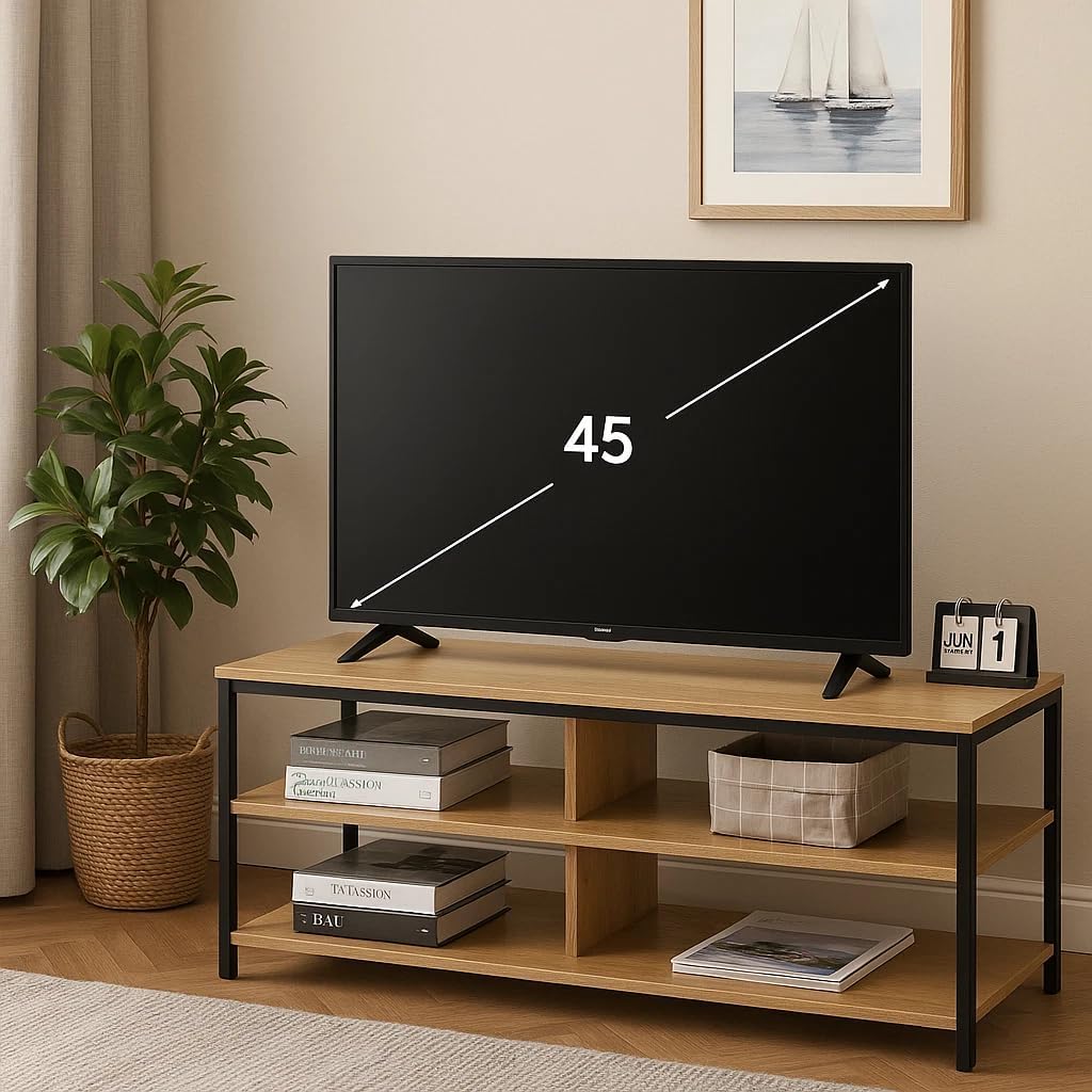 Tv Stand Cabinet With Storage Shelf TV Console 110cm Living Room Bedroom 110x40x45 cm