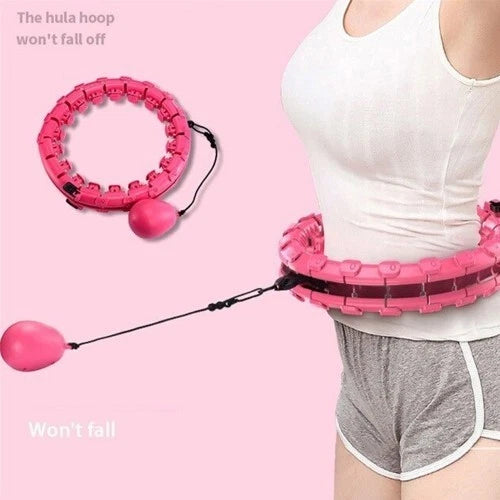 24 Knots Weighted Hula Hoop with Ball Adjustable Fitness Weight Loss Exercise UK