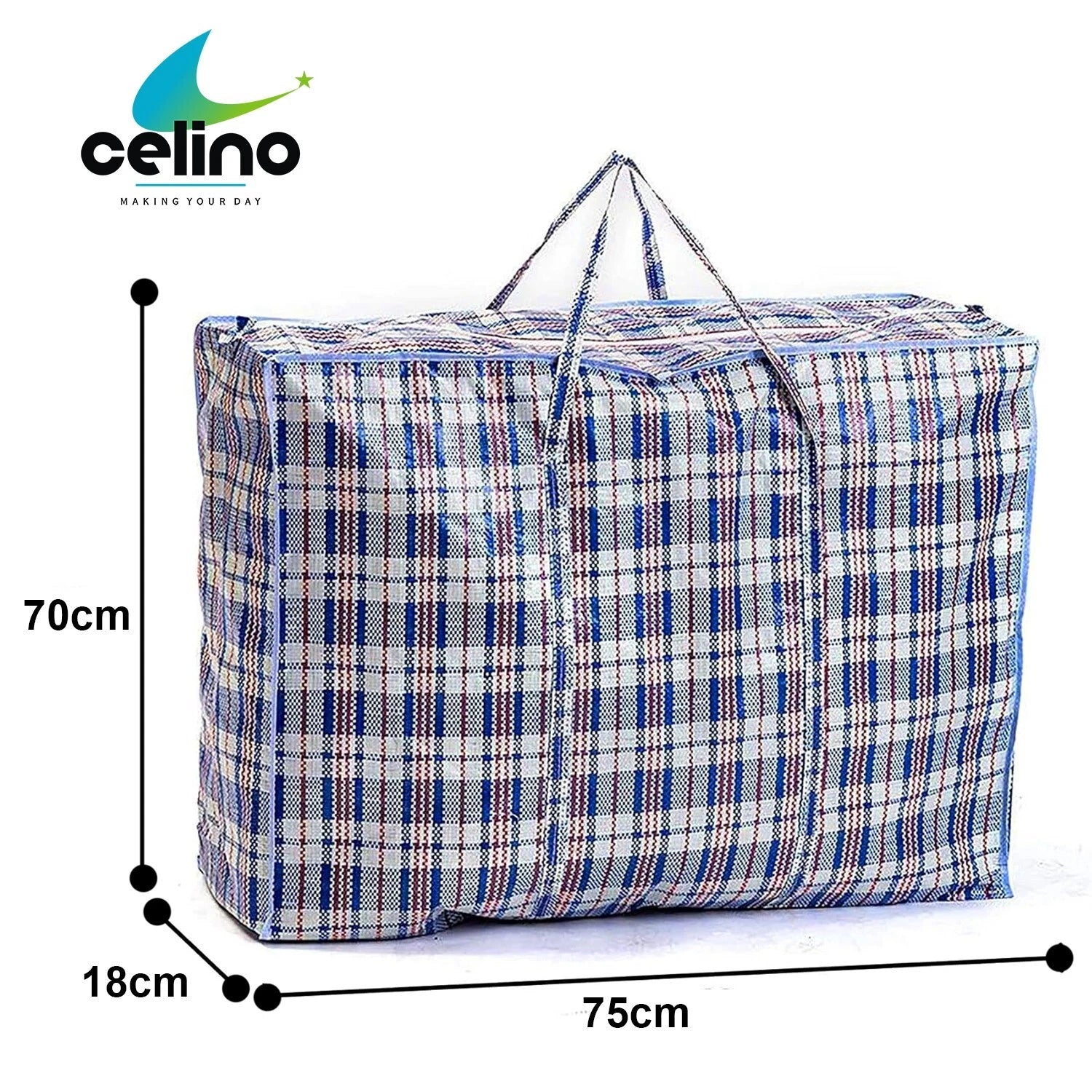 XL Jumbo Laundry Bags Zipped Reusable Large Strong Shopping Storage Bag Moving