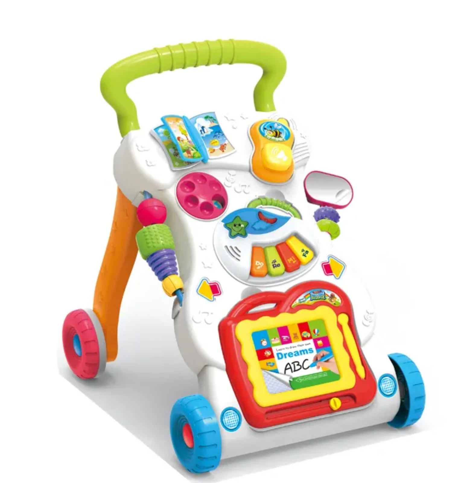 Push Along Baby Walker with Wheels | Multifunctional Activity Toy for Boys & Girls Early Learning