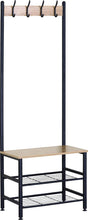 Load image into Gallery viewer, Coat Rack with Shoe Storage with Bench Clothes Hat Hanging Hallway Bedroom 60x40x175 cm
