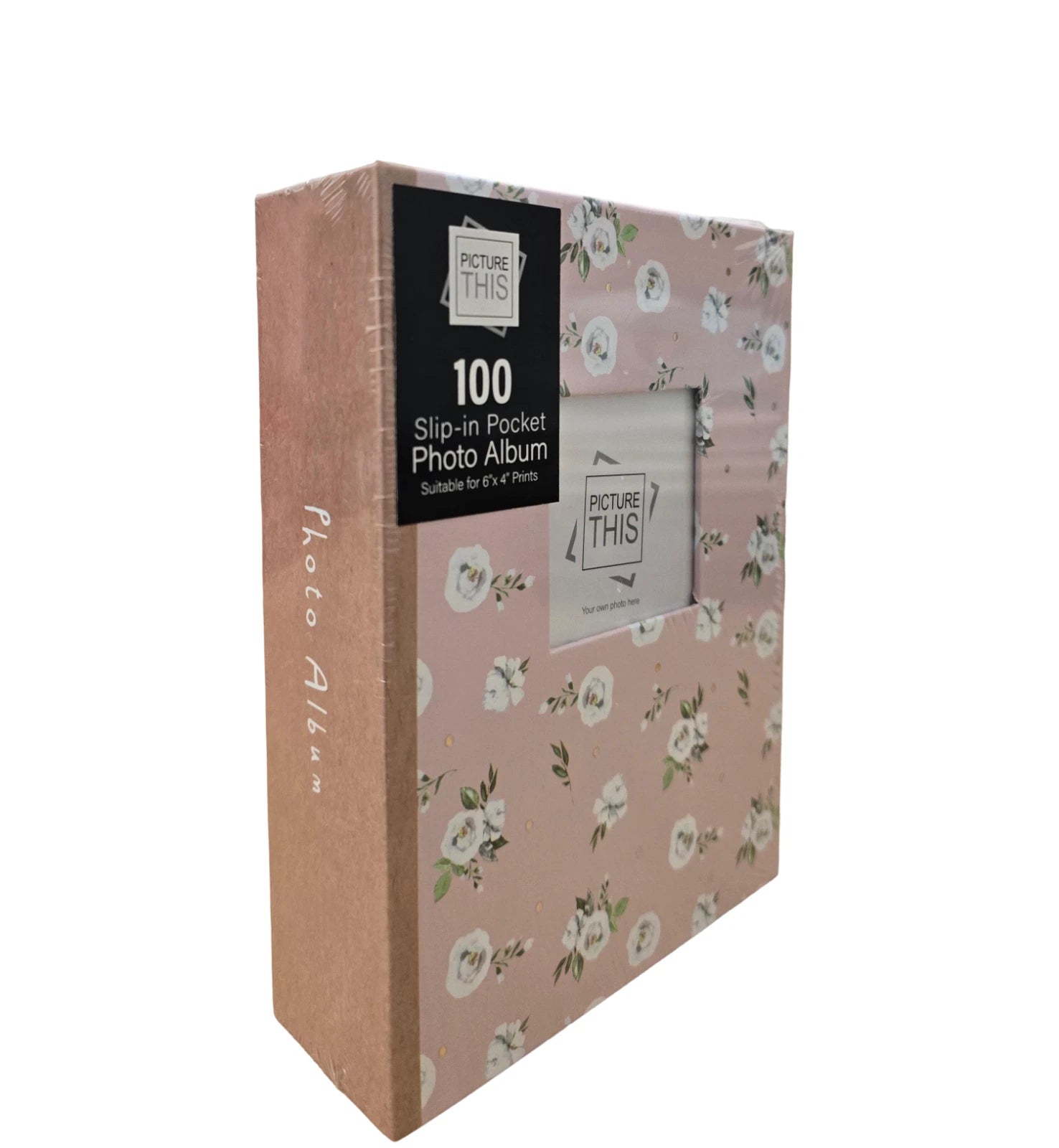 Slip-In Photo Album 6x4 Holds 100 Photos | Floral Design Family Memory Picture Album