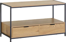 Load image into Gallery viewer, Coffee Table with Drawer Storage Industrial Style 2-Tier Living Room Furniture 100×40×54 cm
