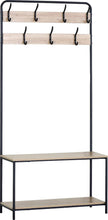 Load image into Gallery viewer, Clothes Hat Coat Rack with Shoe Storage Bench 7 Hooks Hanging Hallway Bedroom 80x30x170 cm
