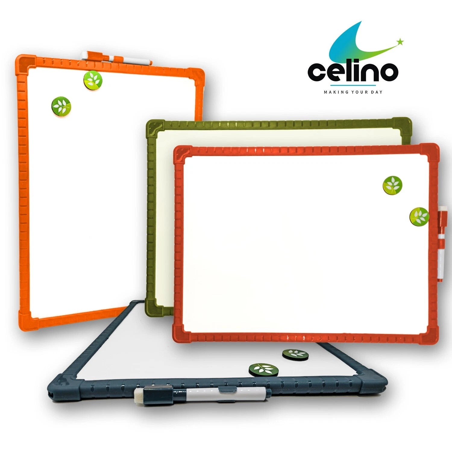 A3 Magnetic Whiteboard Dry Wipe Re-writable Pen Double Sided School/Home/Office
