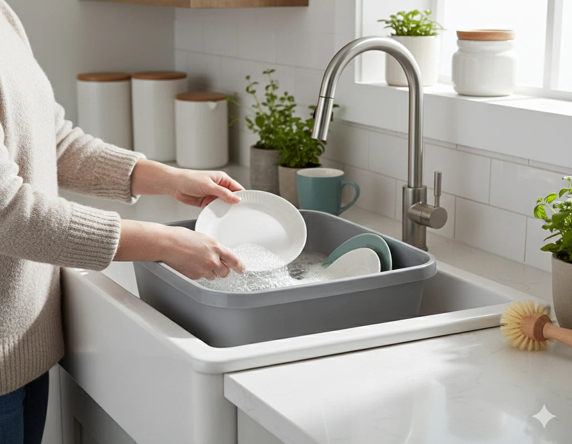 10L Washing Up Bowl Plastic Kitchen Basin Sink Mixing Cutlery Tidy Rectangular