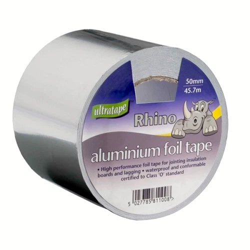 Aluminium Foil Tape Rolls 50/100mm x 10/45m Silver Self Adhesive Heat Insulation