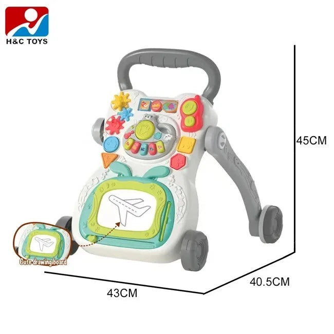 Push Along Baby Walker with Wheels | Musical Activity Toy for Toddlers 18M+ Boys & Girls