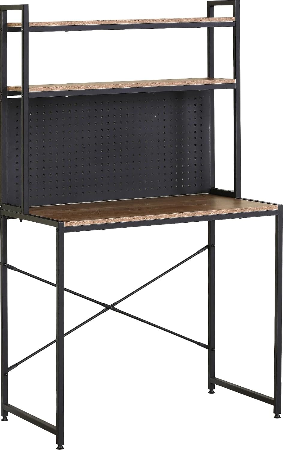 3 Tier Study Table Office Desk With Storage Computer Home Gaming Bookshelf 84x50x148 cm