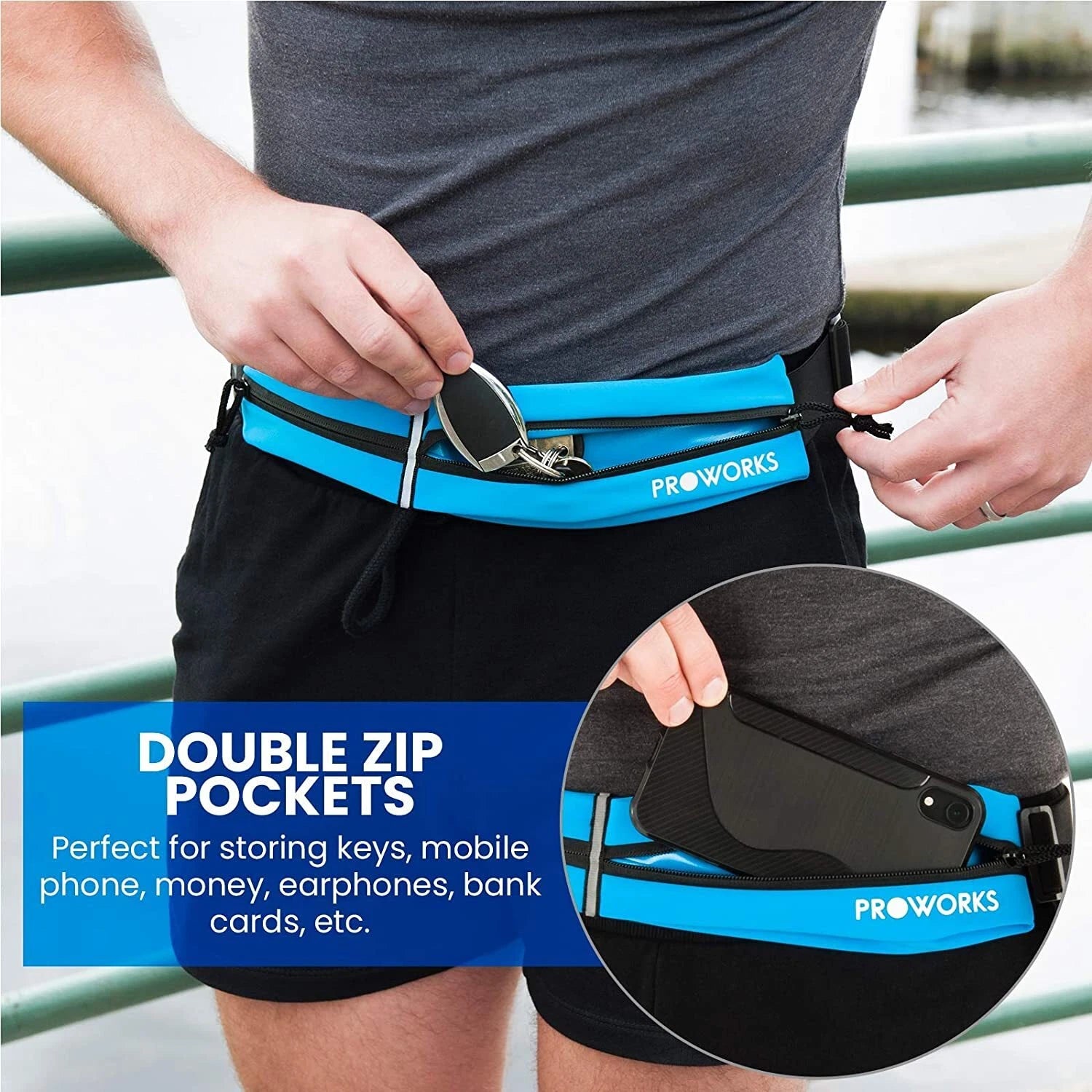 Outdoor Running Runner Waist Belt Bum Bag Fanny Pack Pouch Jogging Gym Workout