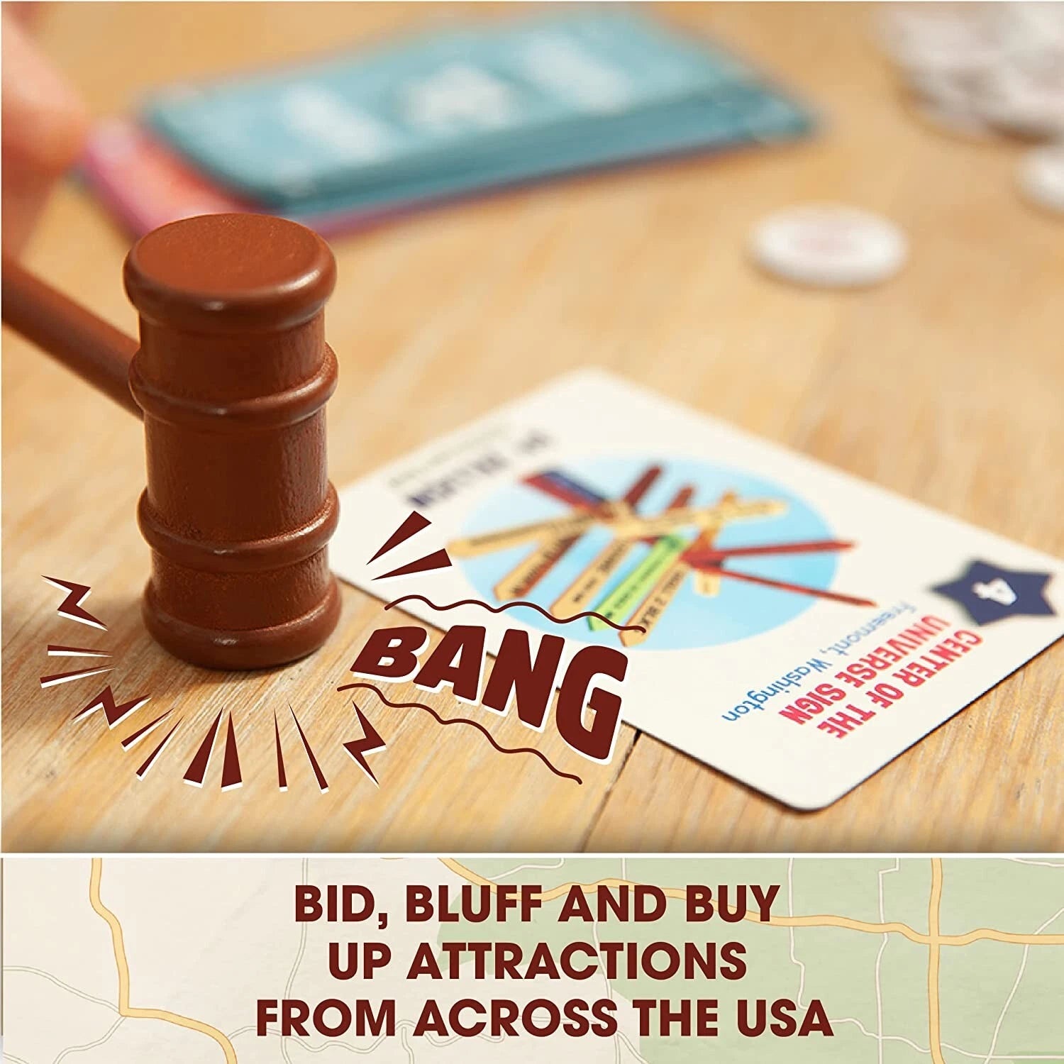 Zillionaires Road Trip USA Family Board Game | Fun Strategy & Party Game for Adults & Family