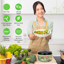 Load image into Gallery viewer, Hand Food Chopper with Pull String, Chopper for Vegetables, Fruits, Nuts, Meat, Spices, Onion, Multipurpose Mixer Blender (600ml)
