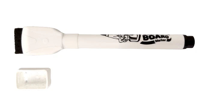 Pack of 12 Whiteboard Markers Black | Dry Erase Non-Toxic Easy Wipe Pens for Office, School & Home