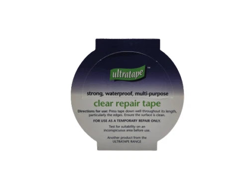 Ultratape Rhino All Weather Clear Repair Tape 50mm x 10m – Heavy Duty Waterproof Transparent Repair Tape for Windows, Glass, Car Lamps & Outdoor Repairs