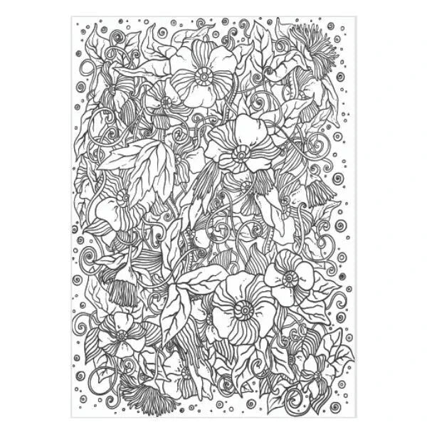 2pk A4 Colouring Books Flower Animals Relax Colour Therapy Anti Stress Book