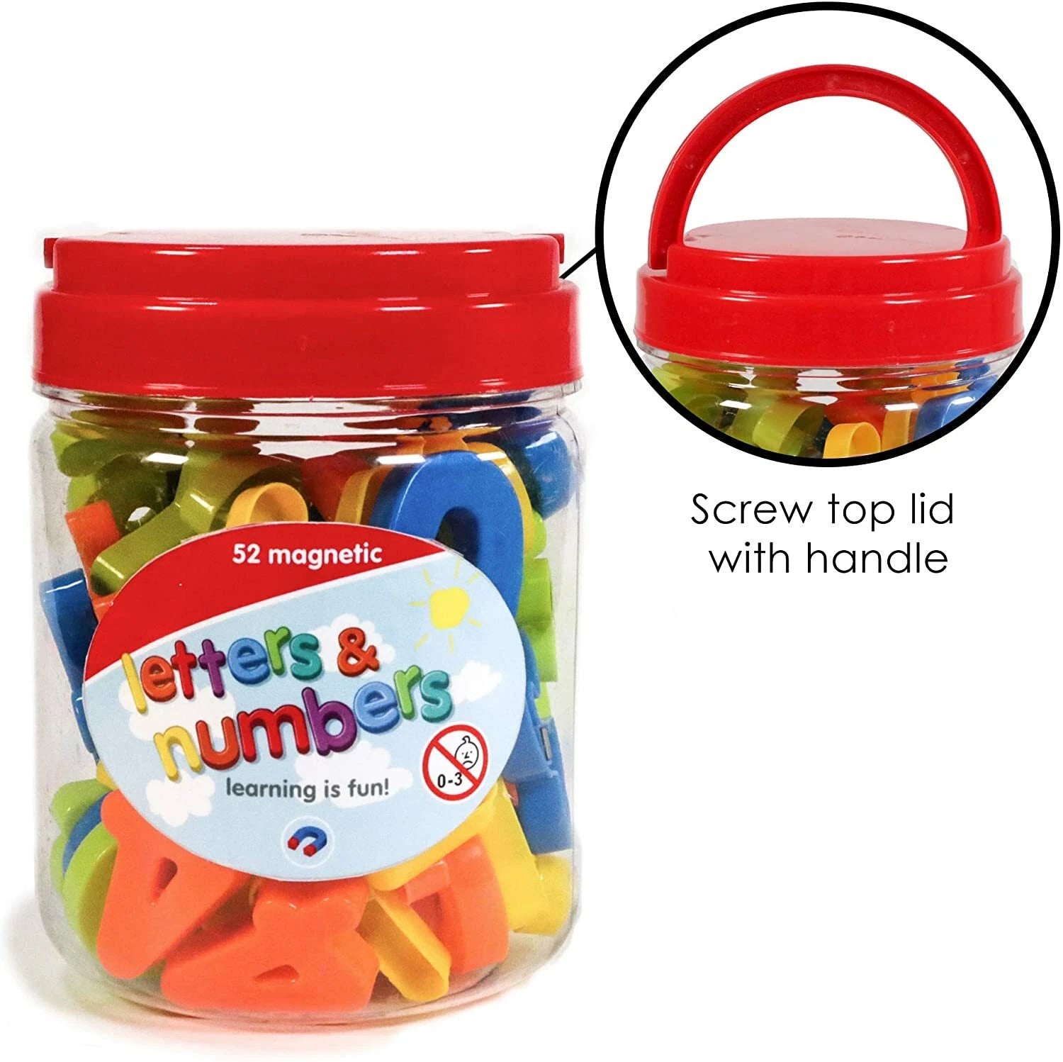 52pc Magnetic Letters Alphabet & Numbers Fridge Magnets Toys Kids Learning Gift