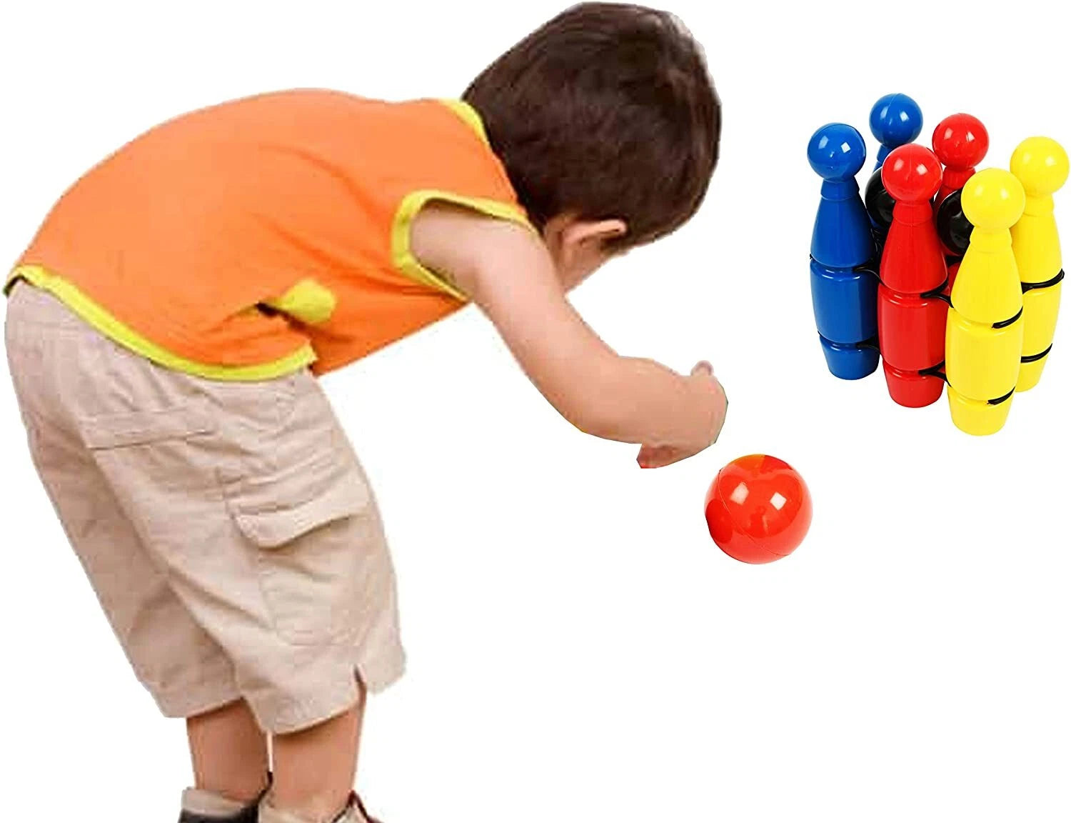 6 Pack Skittles Sport Game Set | Indoor & Outdoor Bowling Game for Kids Garden Fun & Gift