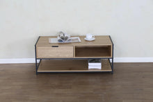 Load image into Gallery viewer, Coffee Table with Drawer Storage 2 Tier Industrial Style Living Room Furniture 100x50x40 cm
