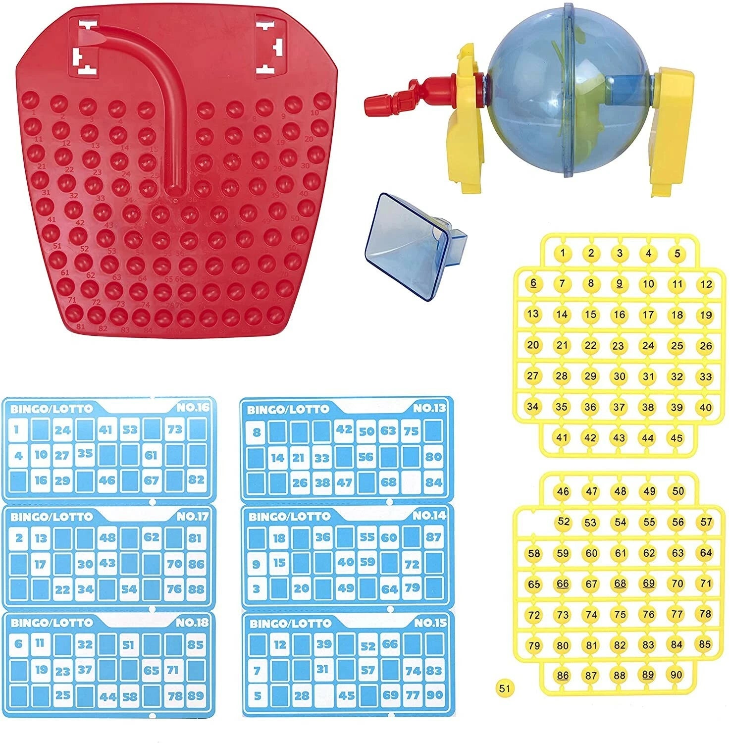 Classic Bingo Game Set | Family Fun Kids Bingo with Balls, Dispenser & Cards Toy Gift