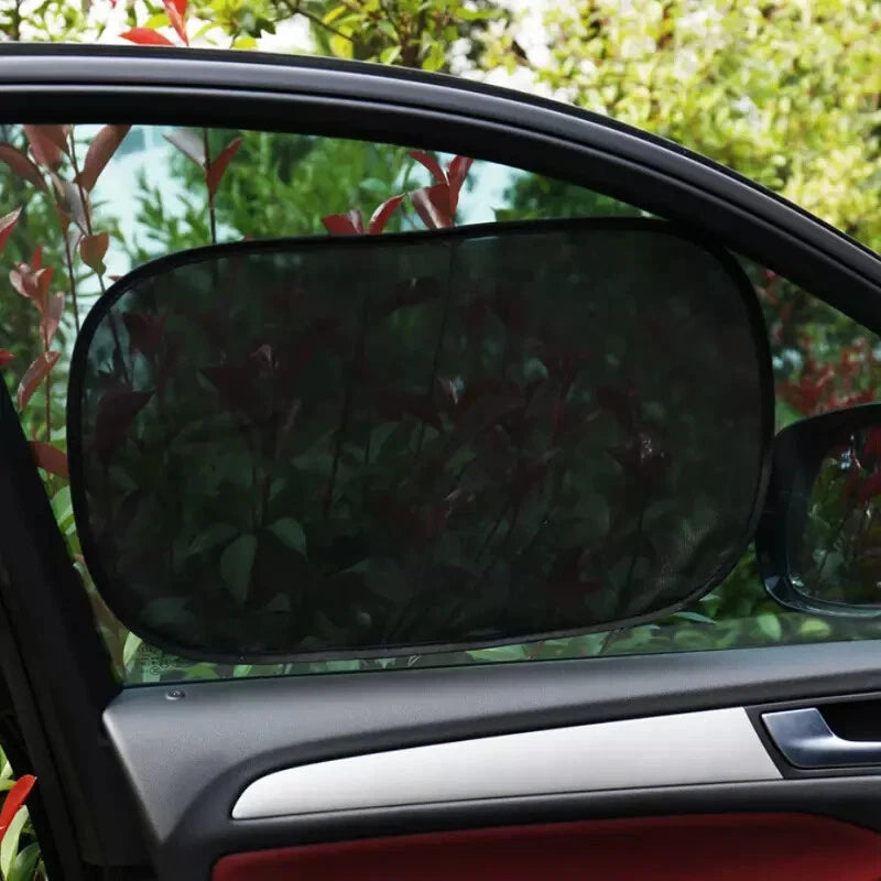 2 x Car Sun Shades Foldable Cling Side Window | UV Protection for Kids & Baby Travel