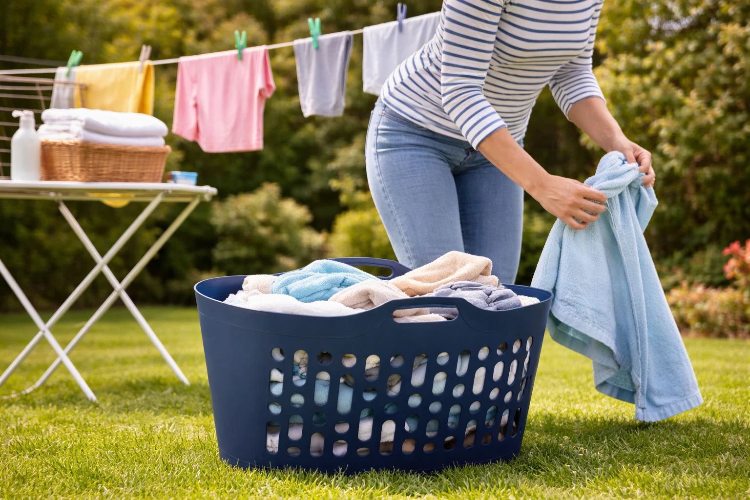 50L Plastic Laundry Basket – Flexible Utility Clothes Hamper for Washing, Storage & Home Organisation