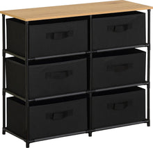 Load image into Gallery viewer, 6 Chest of Drawers Fabric Storage Wardrobe Cabinet Living Room Dresser Table 75x30x68 cm
