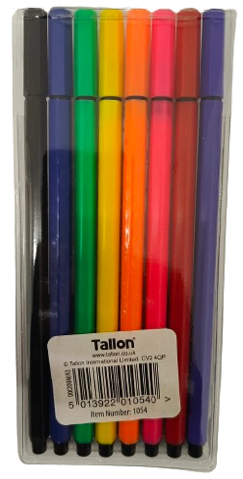 8 Fine Liner Pens Colour Set – Assorted Colouring Pens for Drawing, Sketching, Art & Creative Illustration