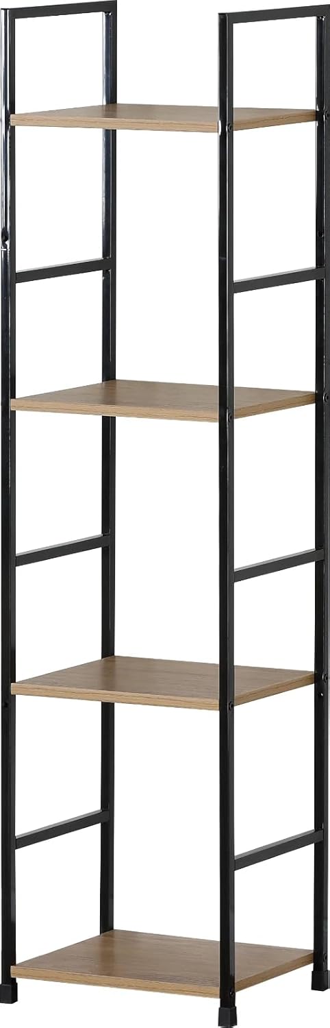 4 Tier Ladder Shelf Bookcase Tall Living Room Display Storage Shelving Unit 29.1×23.5×112 cm