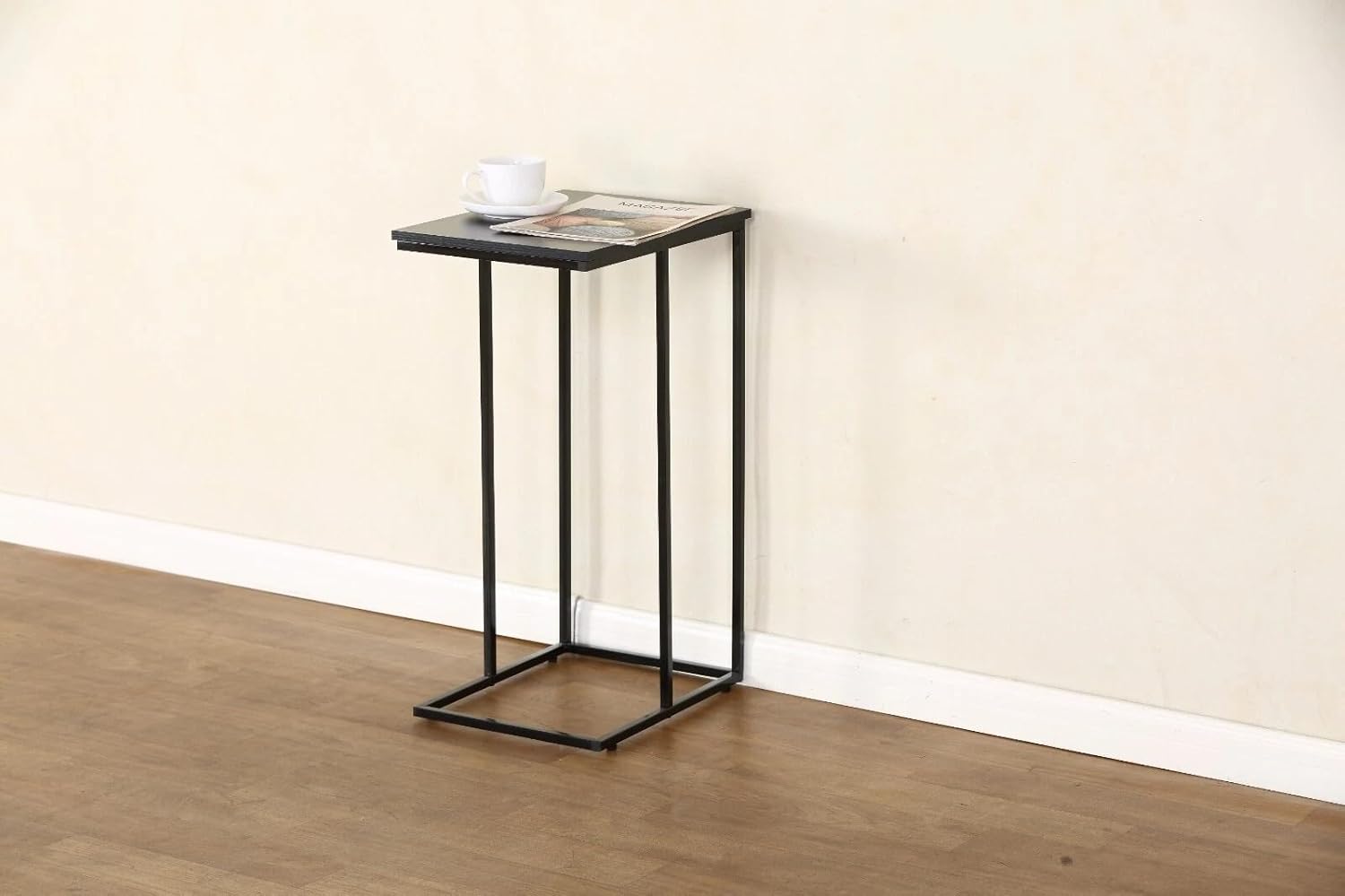 Side Table Sofa Bedside End Living Room Bedroom Coffee Snack Laptop C Shaped 40×30×66 cm