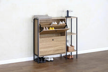 Load image into Gallery viewer, 2 Drawer Shoe Cabinet Cupboard Storage Organiser Rack Hallway Furniture Unit 88x24x87 cm
