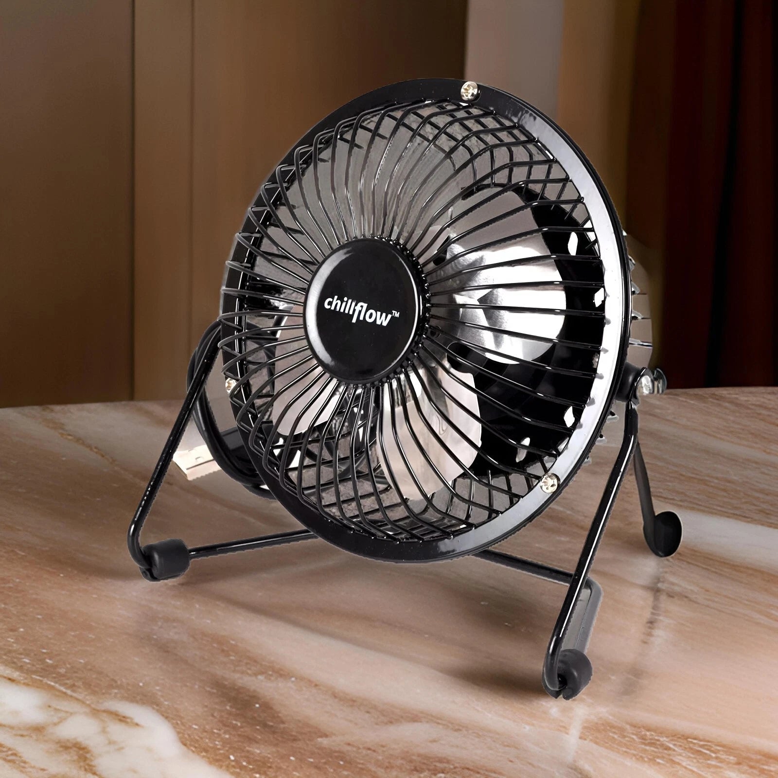 4" Mini USB Desk Fan Quiet Personal Cooler USB Powered Portable Table Fan UK
