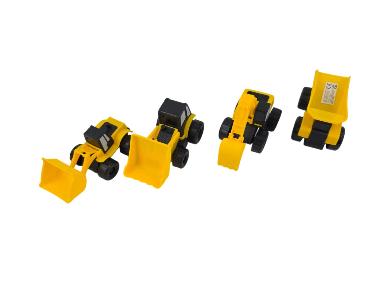 Set of 4 Construction Vehicles Toys | Excavator, Truck & Car Toy Set for Kids Boys 3+