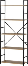 Load image into Gallery viewer, 5 Tier Ladder Shelf Bookcase Wide Living Room Display Storage Shelving Unit 58.6×23.5×144 cm
