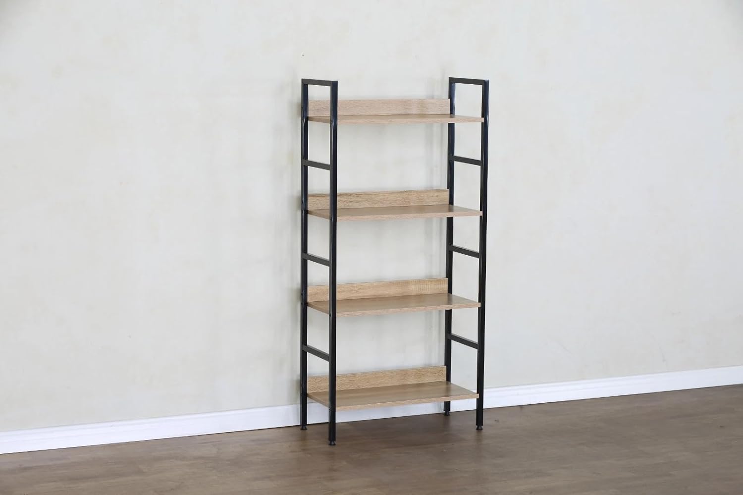 4 Tier Ladder Shelf Bookcase Wide Living Room Display Storage Shelving Unit 60×27.6×126 cm