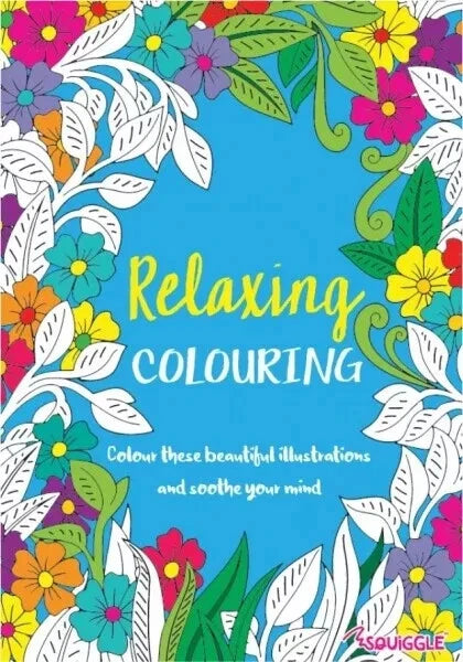 2pk A4 Colouring Books Flower Animals Relax Colour Therapy Anti Stress Book