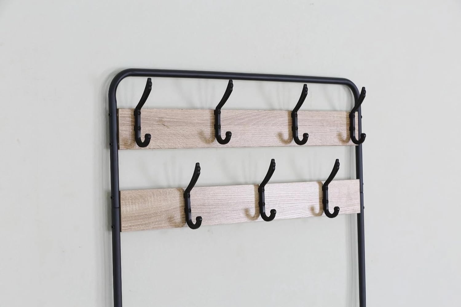 Clothes Hat Coat Rack with Shoe Storage Bench 7 Hooks Hanging Hallway Bedroom 80x30x170 cm