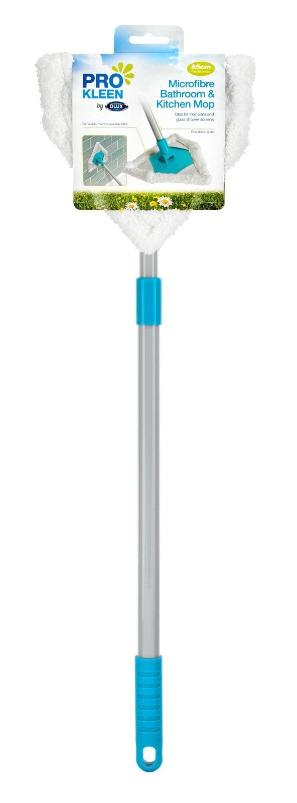 Telescopic Triangle Mop Microfibre Bathroom Kitchen Shower Tile Glass Cleaning