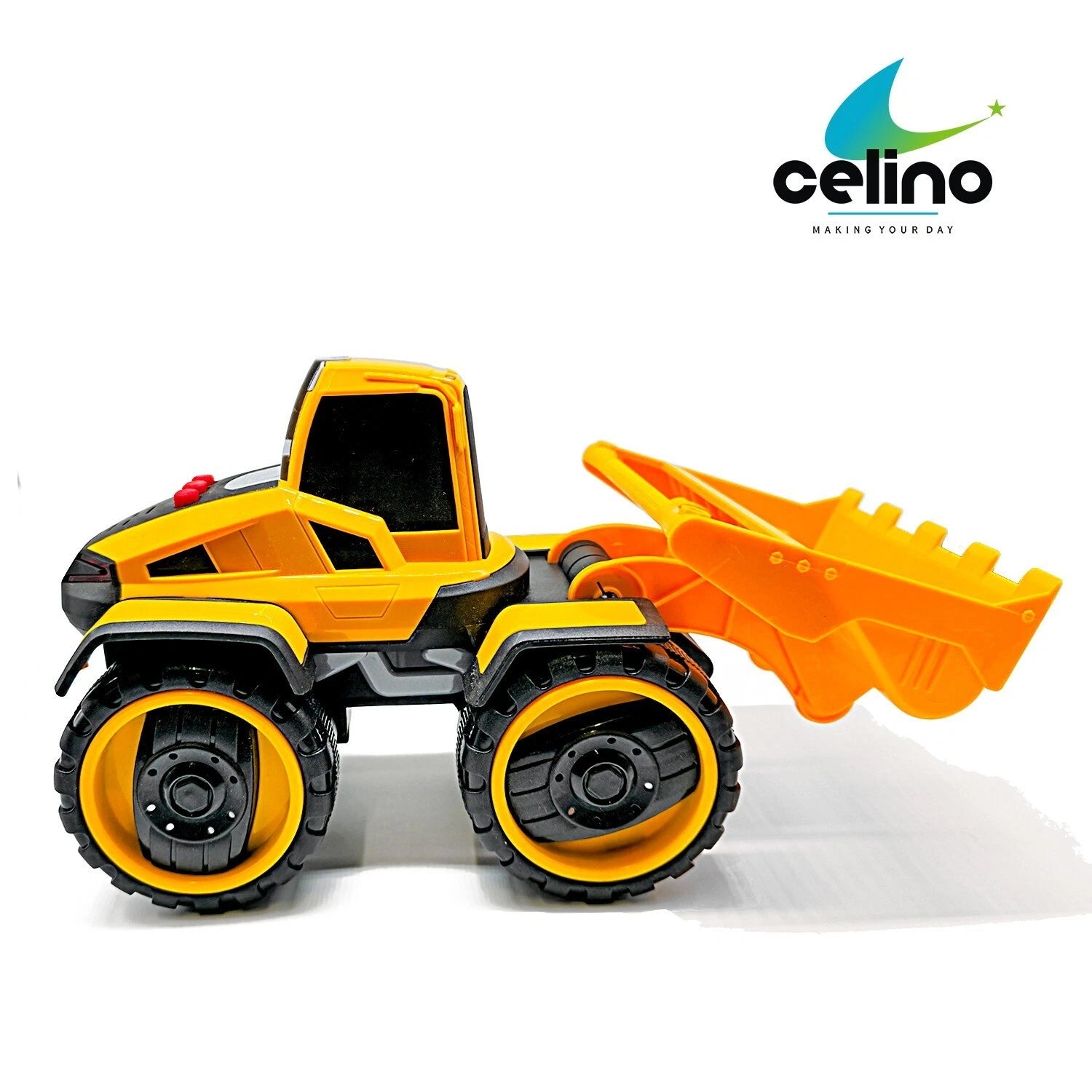 Kids Construction Vehicle Toy Bulldozer Truck – Friction Powered with Lights & Sound, Heavy Duty Building Site Toy for Boys
