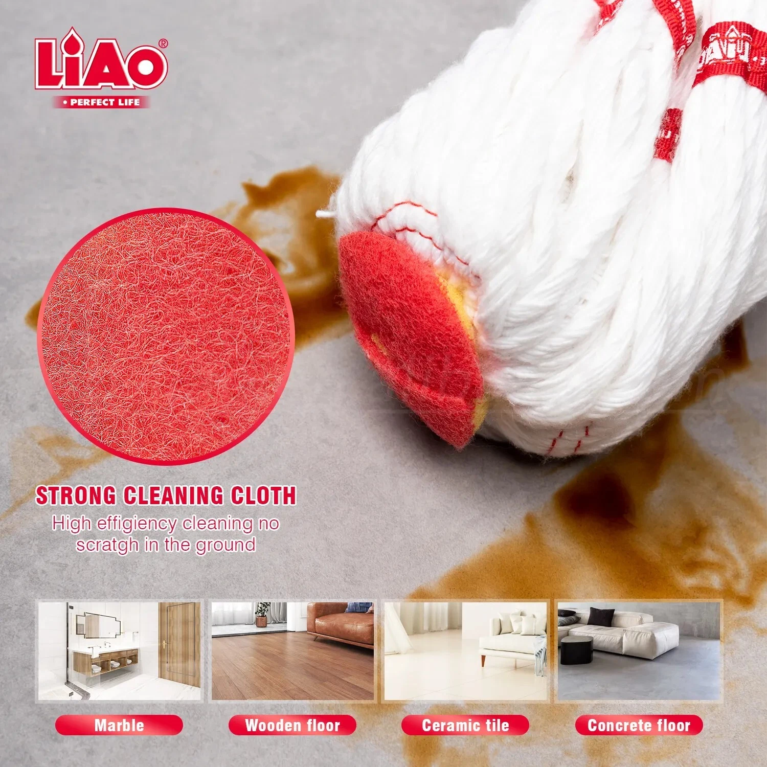 Self Wringing Twist Mop For Floor Cleaning Extendable Handle Washable Microfiber