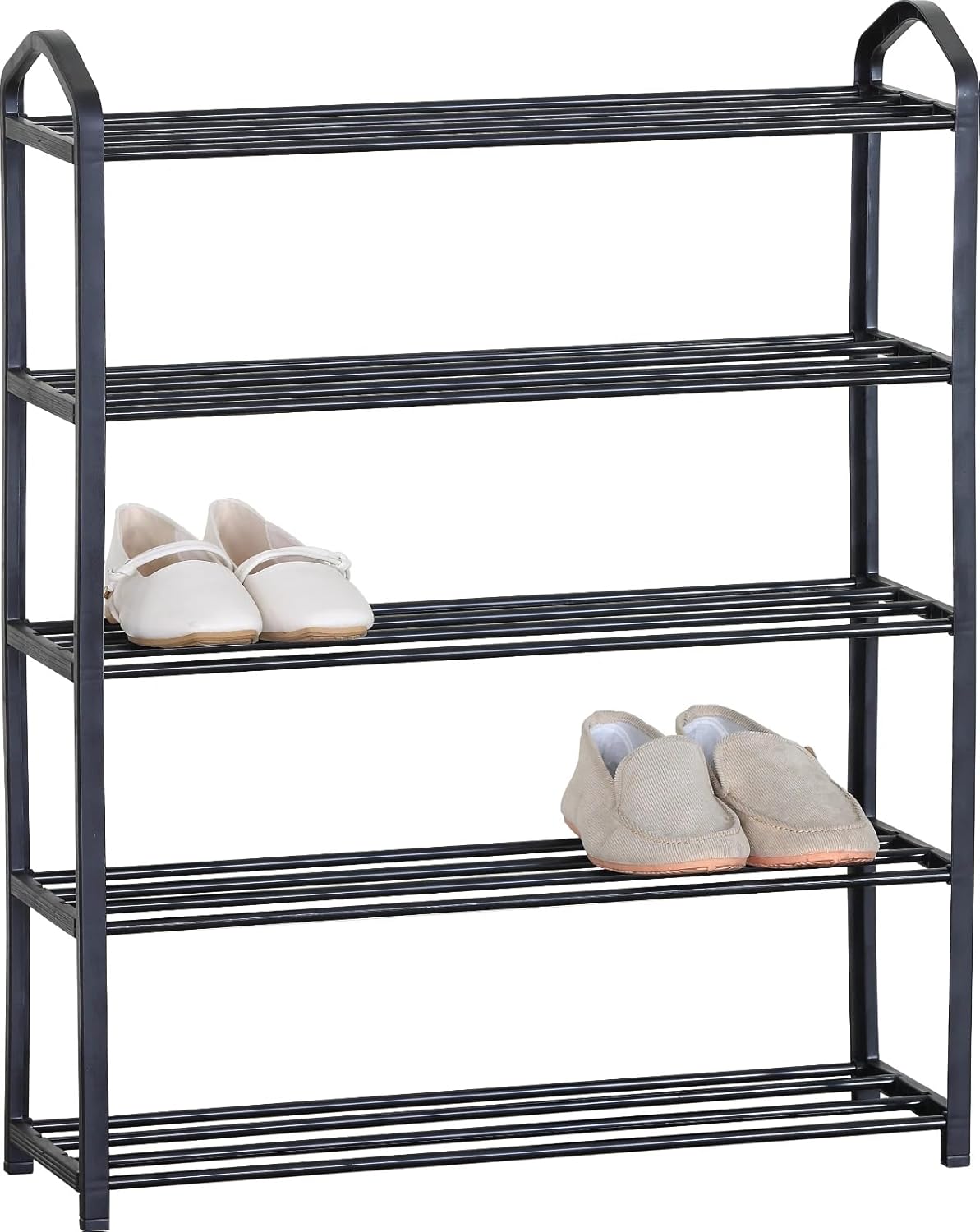 5 Tier Shoe Rack Shoe Storage Organiser Storage Rack Hallway 16-20 Pairs 62x20x79 cm