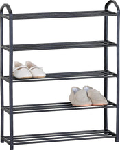 Load image into Gallery viewer, 5 Tier Shoe Rack Shoe Storage Organiser Storage Rack Hallway 16-20 Pairs 62x20x79 cm
