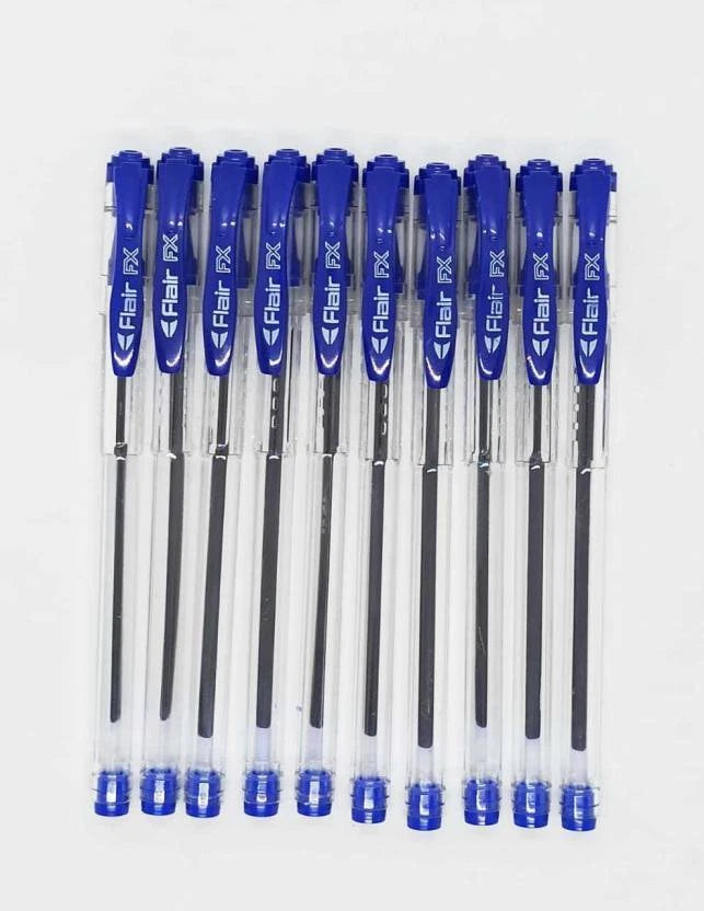 Flair Ballpoint Pens Blue Smooth Writing 0.7mm Office School Biro Pen Stationery