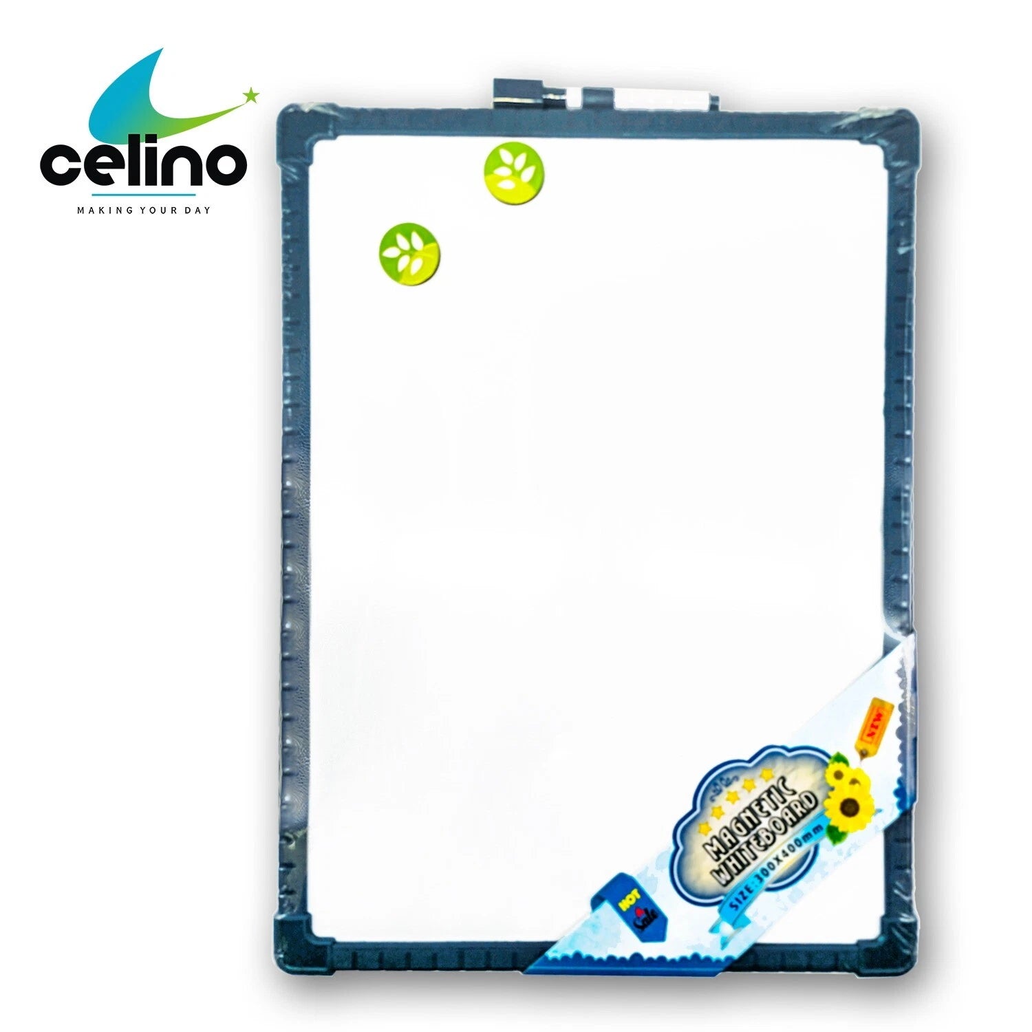 A3 Magnetic Whiteboard Dry Wipe Re-writable Pen Double Sided School/Home/Office
