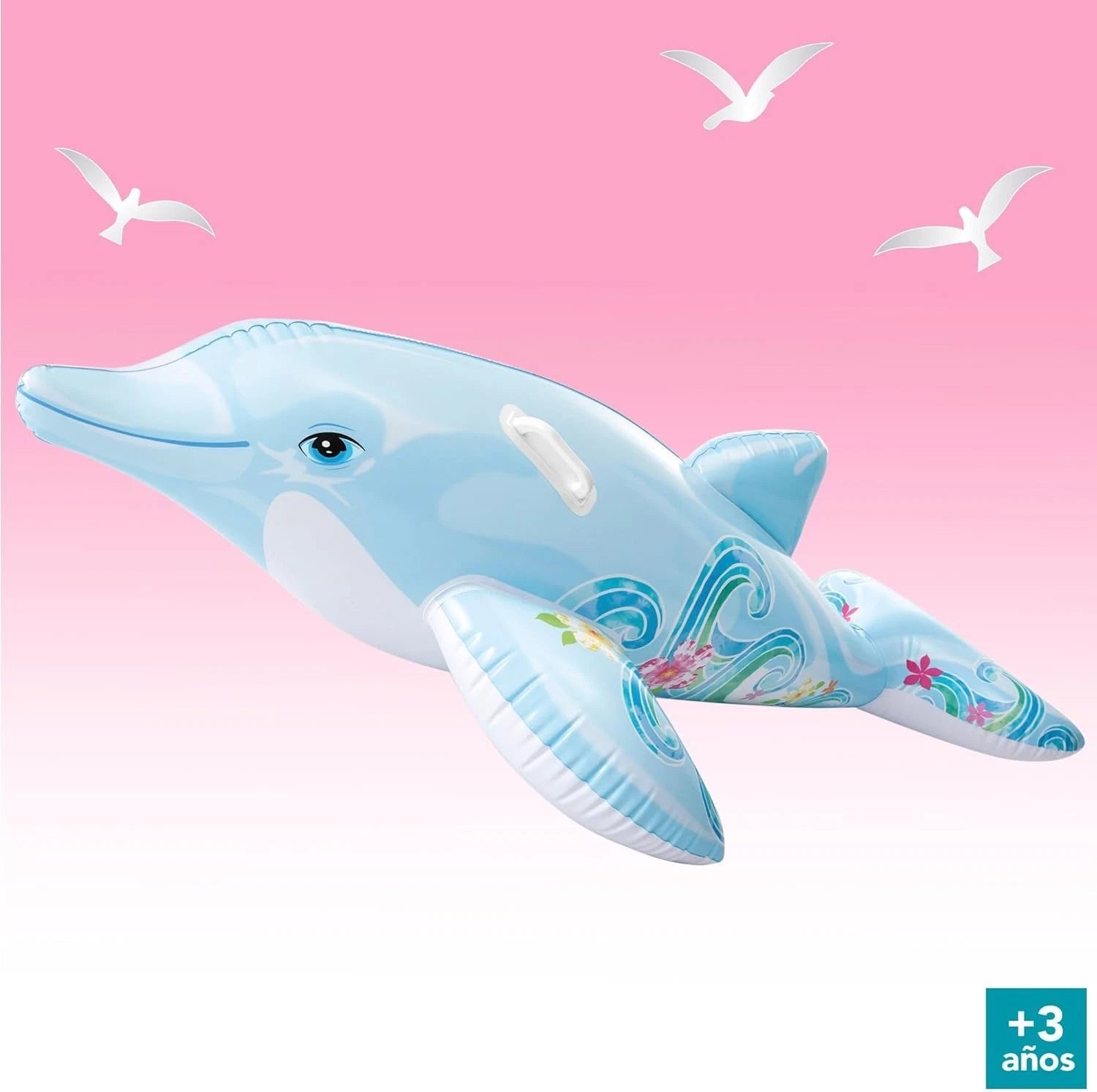 Kids Inflatable Dolphin Ride-On Pool Float | 175cm Swimming Toy for Summer Water Fun