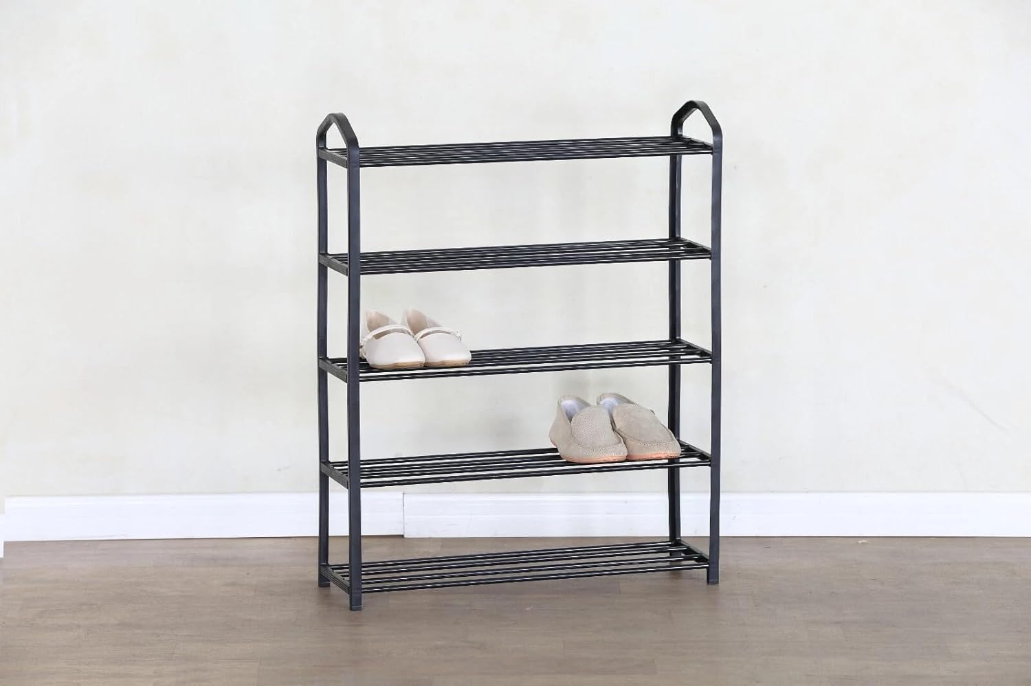 5 Tier Shoe Rack Shoe Storage Organiser Storage Rack Hallway 16-20 Pairs 62x20x79 cm