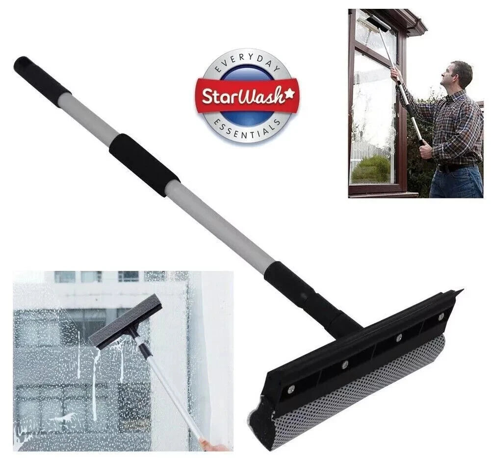 Telescopic Window Cleaning Equipment Extendable Squeegee with Sponge 60-90cm