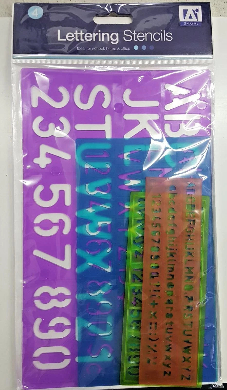 Letter Stencil Set Alphabet Letters Number Plastic Stencils Large Lettering 4pcs